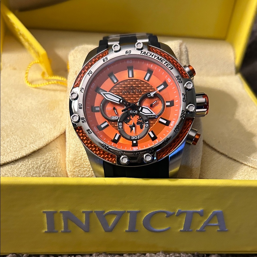 Invicta Men's Bold Orange and Black Watch